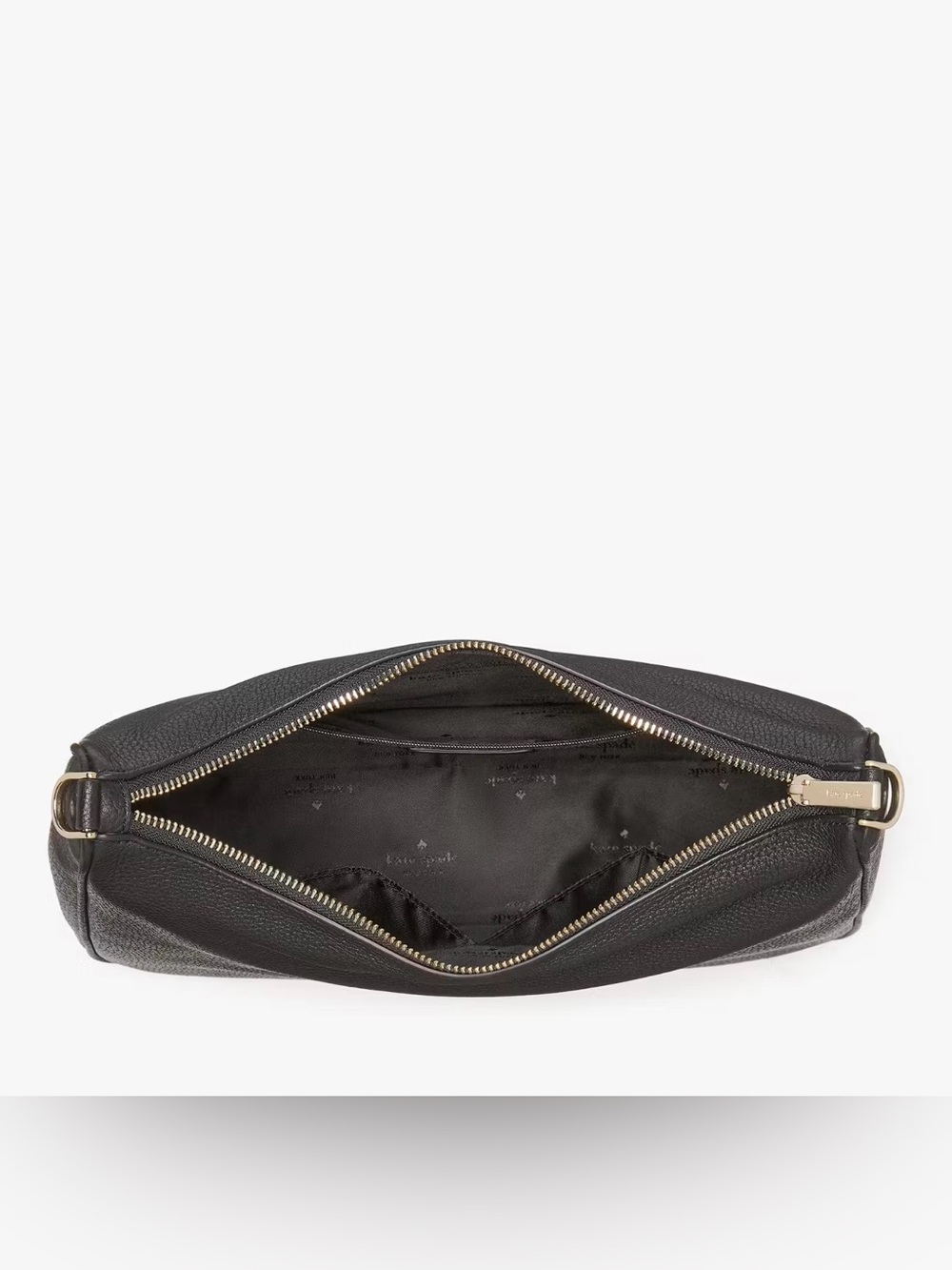 New KATE SPADE Emma Large Shoulder Crossbody Bag w/ Pouch Black Pebbled Leather - Picture 5 of 8
